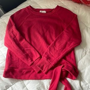 Ten Sixty Sherman Red Light Sweatshirt With Knot.